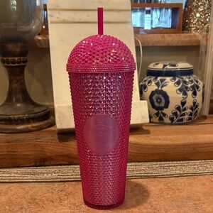 Starbucks Fuchsia Dome Rhinestone Tumbler